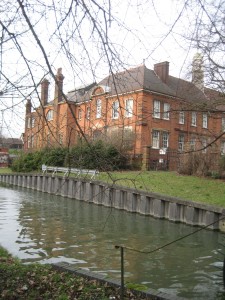 Southgate Town Hall from the New River December 2012 Image Sue Beard