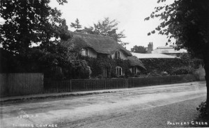 The Thatched Cottage in 1903, image by kind permission of Enfield Local Studies and Archive