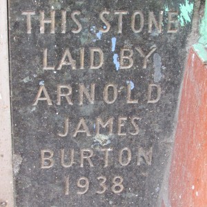 Burton's foundation stone. Image  (c) S Beard