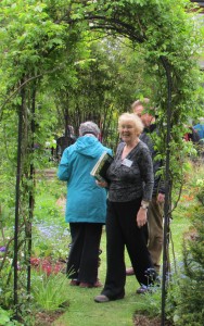 Elizabeth Dobbie shows round visitors at the weekend