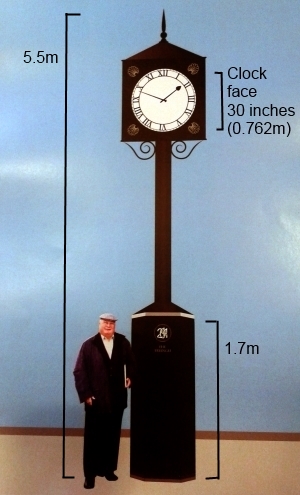 Clock tower design - the identity of the man is unknown