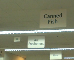 "Air freshener with fish"